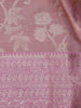 Pink Floral Design Semi Tissue Saree - Diadem