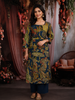 Royal Blue Kalamkari Printed Design Cotton Salwar Suit