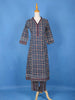 Dark Navy Blue Cotton Printed Salwar Suit
