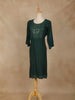 Dark Green Solid Cotton Kurti