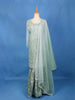Green Floral Embroidered Sharara Salwar Suit Online - Diadem