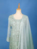 Green Floral Embroidered Sharara Salwar Suit Online - Diadem