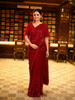 Queen Pink Heavy Sequins Embroidered Design Net Designer Saree with Blouse