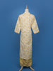 Beige & Mustard Leaf Printed Cotton Salwar Suit - Diadem