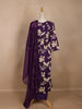 Purple Floral Designed Cotton Salwar Suit - Diadem