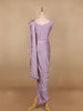 Lavender Embroidery Lyrca Ready To Wear Saree with Designer Blouse
