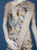 Ivory With Yellow Floral Design Printed Semi Tussar Saree