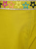 Lime Yellow Floral Sequins Embroidery Palazzo Suit - Diadem