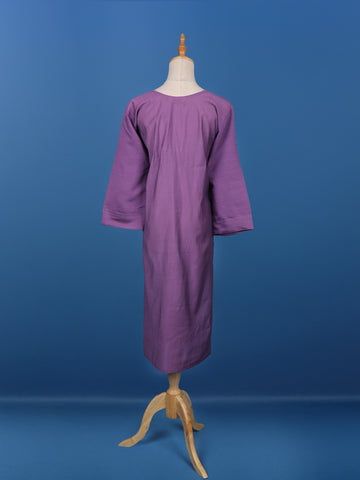 Purple Solid Casual Cotton Kurti - Diadem