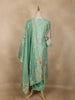 Pastel Green Floral Designed Semi Silk Salwar Suit