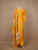 Mustard Yellow Embroidered Polka Dot Straight Cut Salwar Suit