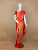Peach Art Silk Saree with Butta Motif and Contrast Zari Border