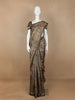 Taupe Brown Abstract Designed Semi Tussar Silk Saree - Diadem
