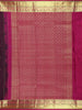 Dark Purple Floral Woven Pure Kanchipuram Silk Saree - Diadem