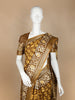 Mustard Green Cotton Saree with Abstract Design