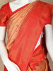 Peach Art Silk Saree with Butta Motif and Contrast Zari Border