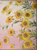 Pink Sun Flower Designed Satin Fancy Saree