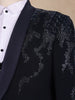 Blue Floral Designed Men's Suit - Diadem