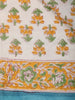 Off-White Floral Design Cotton Saree - Diadem