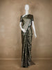 Bottle Green Floral Designed Semi Silk Fancy Saree