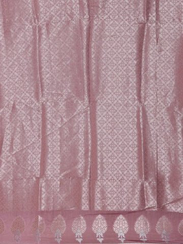 Lavender Floral Design Semi Tissue Saree - Diadem