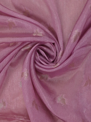 Lavender Floral Design Semi Tissue Saree - Diadem