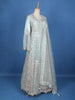 Aqua Blue Designer Net Wedding Bridal Lehenga with Floral Embroidery - Diadem