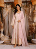 Blush Pink Floral Embroidered Tissue Silk Salwar Suit