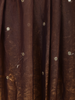 Antique Bronze Brown Beads and Mirror Embroidered Design Organza Party Wear Gown with Hip Belt