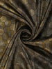 Antique Bronze Brown Geometric Zari Woven Design Pure Kanchipuram Silk Saree with Zari Border