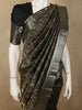 Antique Bronze Brown Geometric Zari Woven Design Pure Kanchipuram Silk Saree with Zari Border