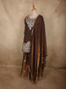 Antique Bronze Brown Sequins and Beads Embroidered Design Organza Lehenga with Dupatta