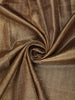 Antique Bronze Striped Floral Zari Woven Design Pure Tissue Silk Saree with Zari Border