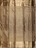 Antique Bronze Striped Floral Zari Woven Design Pure Tissue Silk Saree with Zari Border