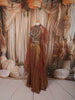 Antique Bronze Heavy Sequins and Beads Embroidered Design Tissue Silk Party Wear Lehenga With Matching Ruffle Dupatta