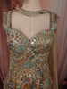 Antique Brown Paisley Sequins and Beads Embroidered Design Chiffon Party Wear Indo Western Palazzo Suit with Matching Choker Dupatta
