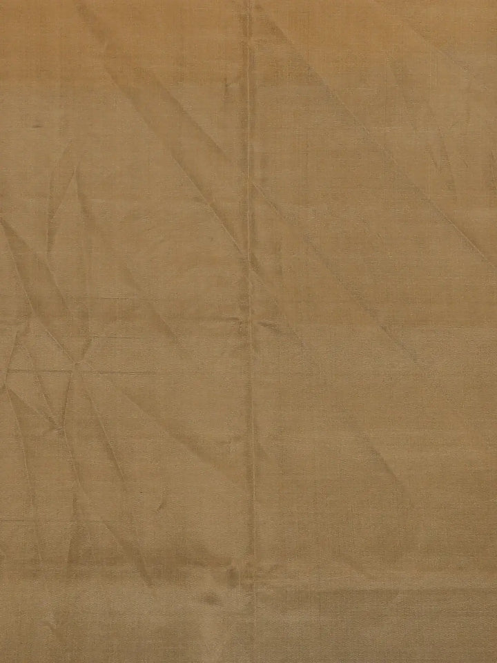 Antique Brown Striped Design Woven Silk Saree - Diadem