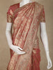 Antique Copper Peach Floral Zari Woven Design Tissue Banarasi Designer Saree with Designer Border