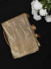 Antique Gold Beige Floral Zari Woven Design Tissue Silk Fancy Saree with Zari Border