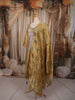 Antique Gold Floral Sequins Embroidered Design Tissue Silk Straight Cut Salwar Suit with Matching Designer Dupatta