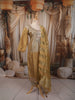 Antique Gold Floral Sequins Embroidered Design Tissue Silk Straight Cut Salwar Suit with Matching Designer Dupatta