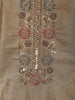 Antique Gold Floral Sequins Embroidered Design Tissue Silk Straight Cut Salwar Suit with Matching Designer Dupatta