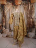 Antique Gold Floral Sequins Embroidered Design Tissue Silk Straight Cut Salwar Suit with Matching Designer Dupatta