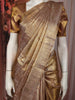Antique Gold Floral Zari Woven Design Pure Kanchipuram Silk Saree with Zari Border