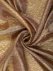 Antique Gold Geometric Woven Tissue Silk Saree with Contrast Floral Border