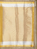 Antique Gold Geometric Zari Woven Design Tissue Designer Saree with Sequins Border