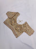 Antique Gold Paisley Sequins and Beads Embroidered Design Pure Tissue Silk Party Wear Saree with Stitched Designer Blouse