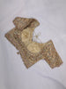 Antique Gold Paisley Sequins and Beads Embroidered Design Pure Tissue Silk Party Wear Saree with Stitched Designer Blouse