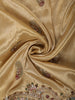 Antique Gold Paisley Sequins and Beads Embroidered Design Pure Tissue Silk Party Wear Saree with Stitched Designer Blouse