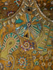 Antique Mustard Yellow Paisley Sequins and Beads Embroidered Design Chiffon Party Wear Indo Western Palazzo Suit with Matching Choker Dupatta